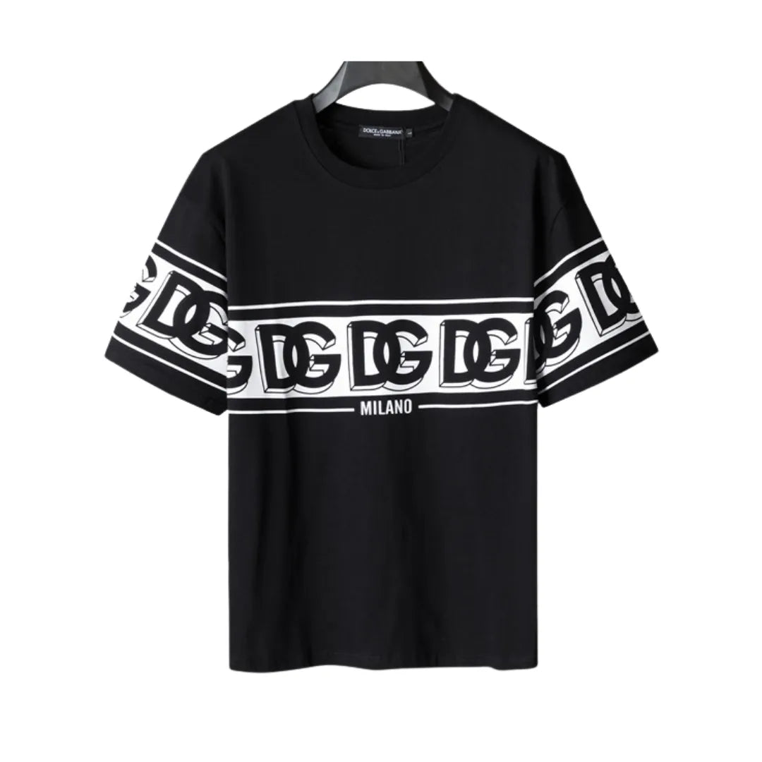 D&amp;G Logo Milano T-shirt in Black - 110 - dng0000110 - M image