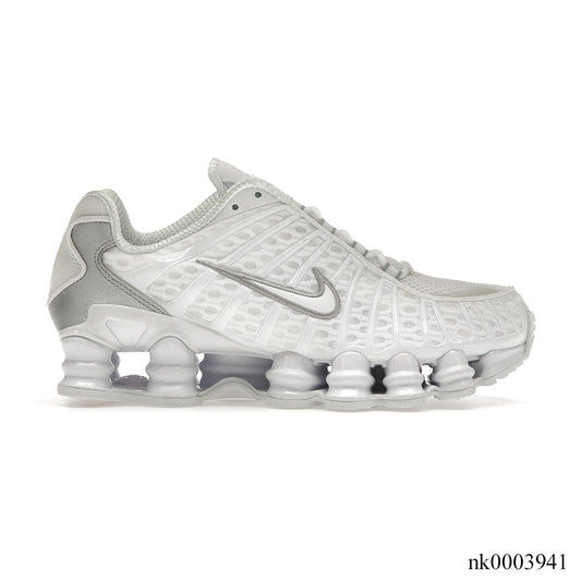 Shox TL White Metallic Silver Max Orange Shoes Sneakers - nk0003941 image 2