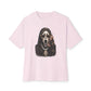 Halloween Ghostface Unisex Oversized Boxy Tee - Soft Pink, 3XL image