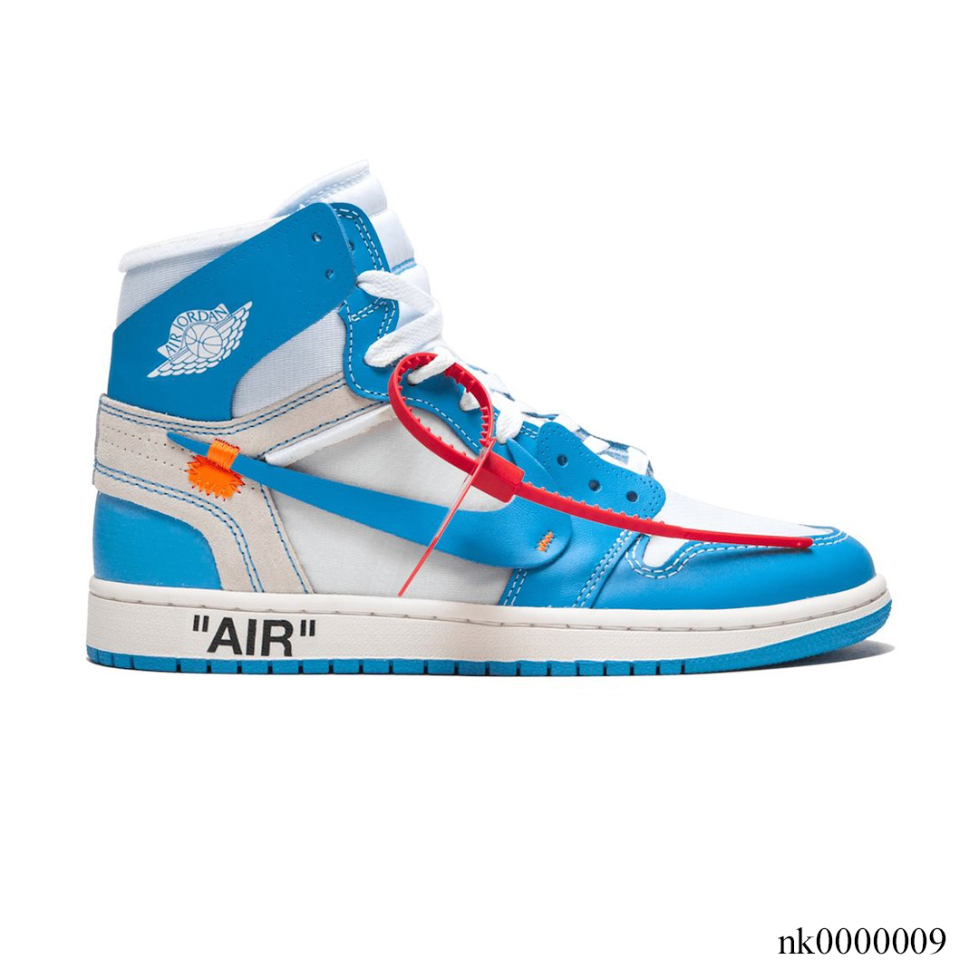 OW x AJ 1 High OG UNC Shoes Sneakers – nk0000009 image