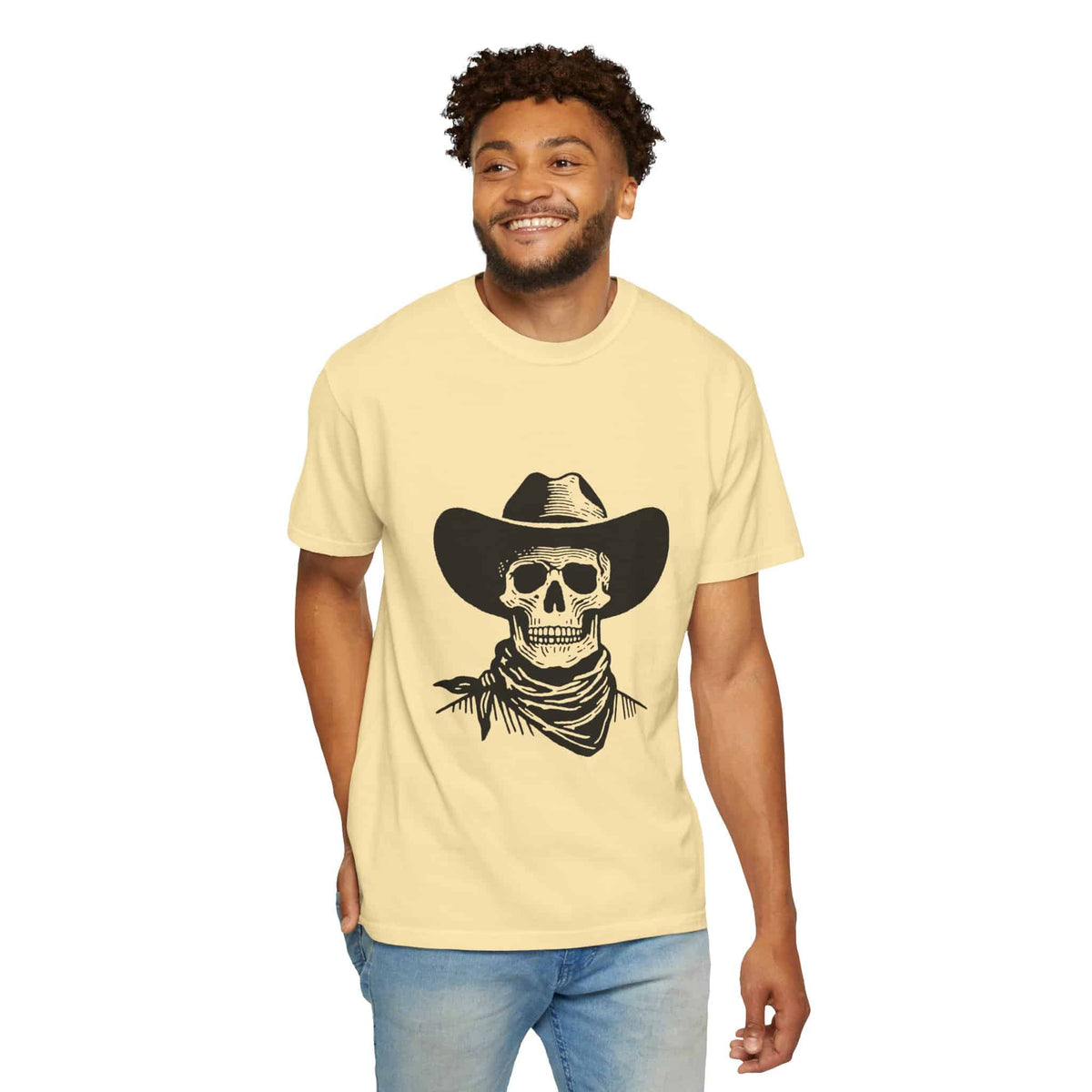 Outlaw Skull Unisex Garment-Dyed T-shirt image 26