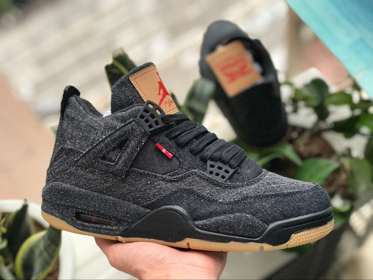AJ 4 Retro Levi's Black (Levi's Tag) Shoes Sneakers - nk0000658 image 4