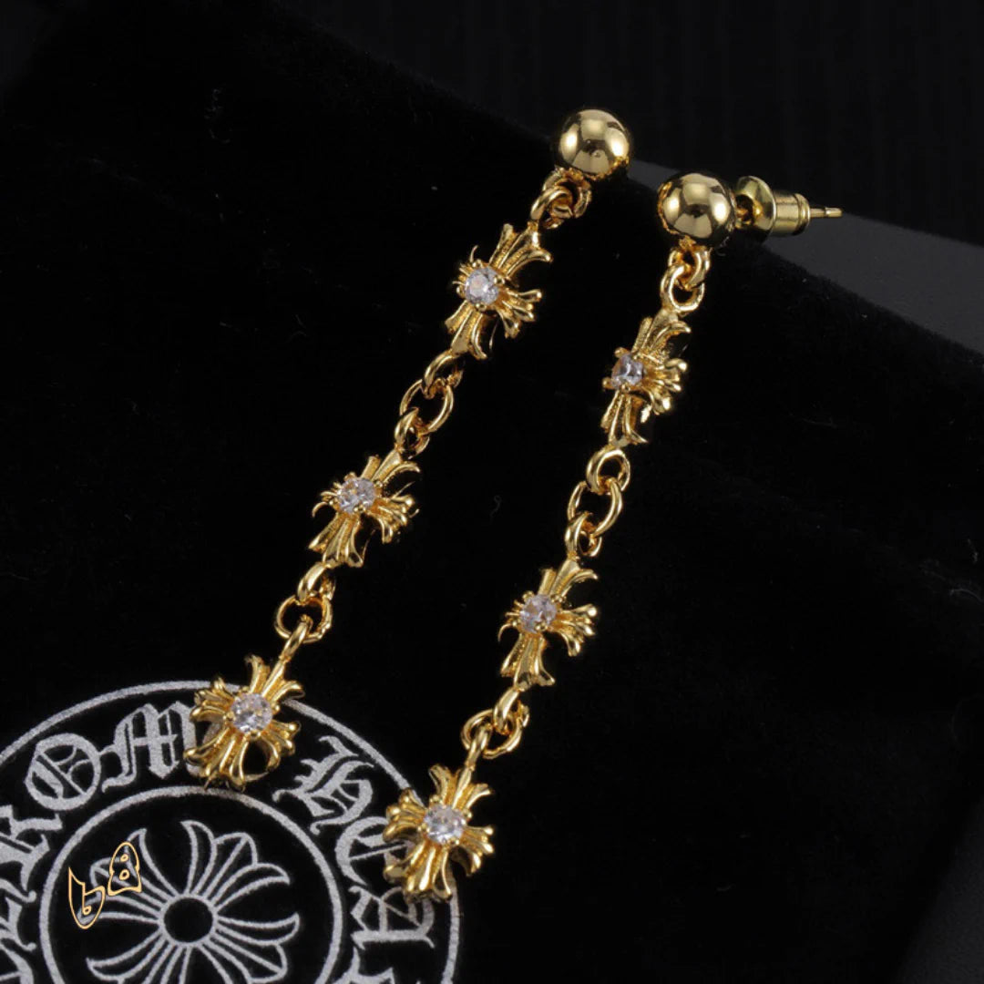 CH Cross Flower Charm Earrings - CH0159 image 3