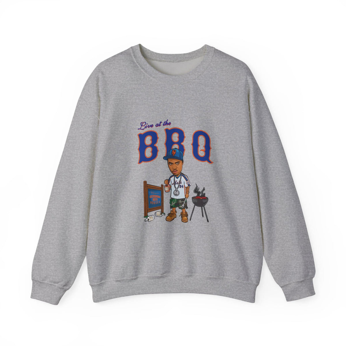 Rap Nas Live At The BBQ Crewneck Sweatshirt image
