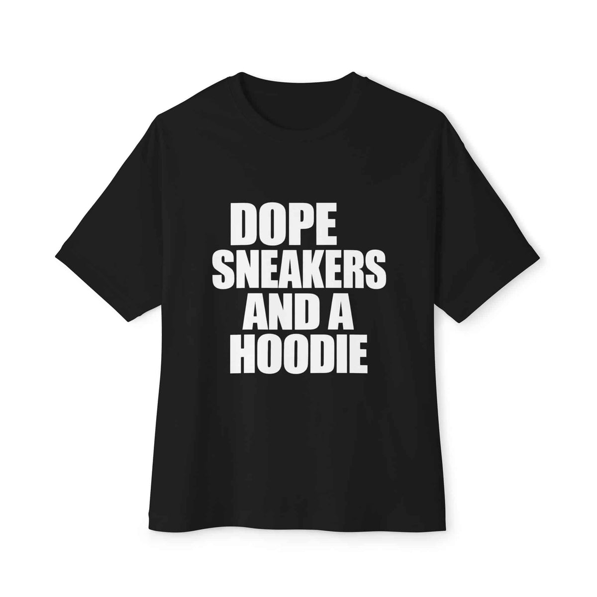 Graphic Print Unisex Oversized Boxy Tee - POD0036 - Black, 3XL image