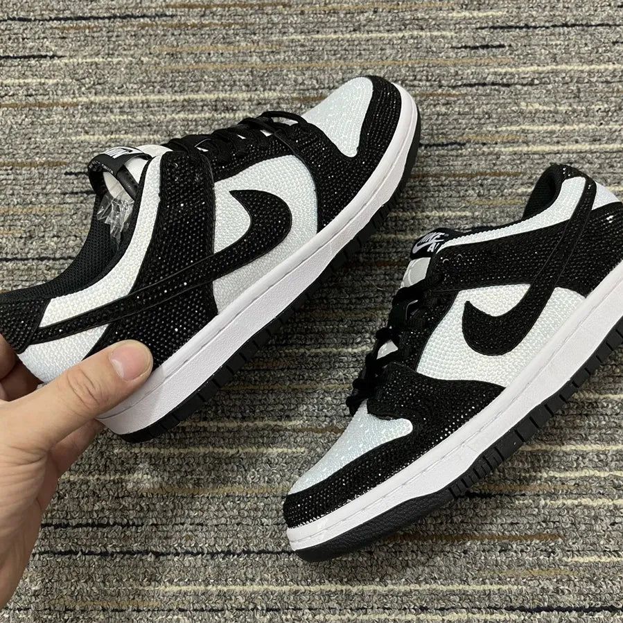 Dunk Low Black White Crystal Shoes Sneakers – nk0004834 image 4