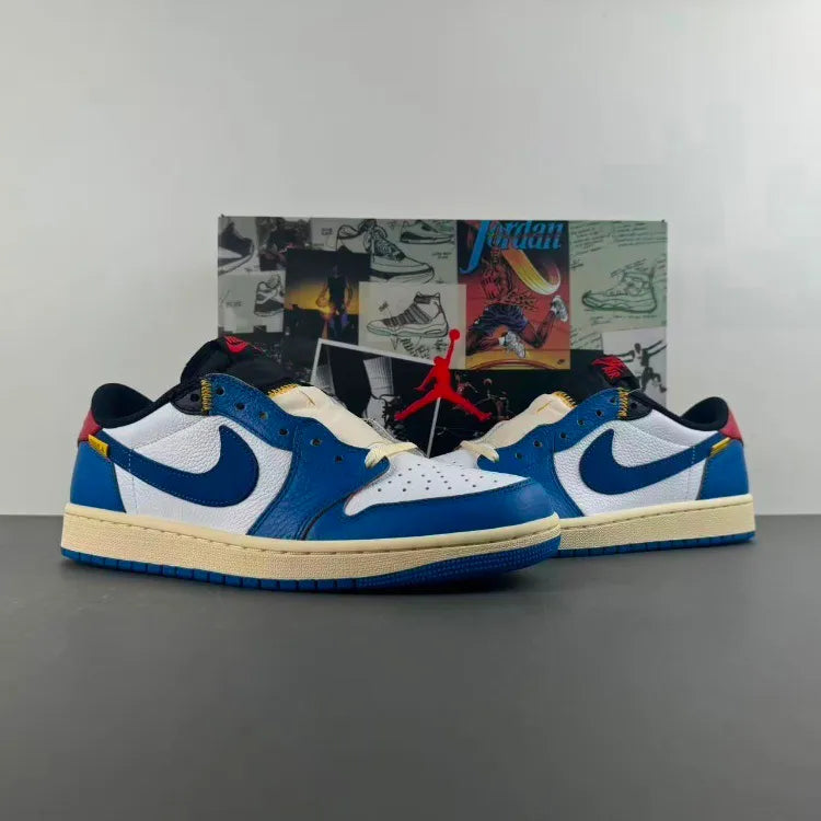 Union LA x AJ 1 Low OG Storm Blue Shoes Sneakers – nk0004609 image 6