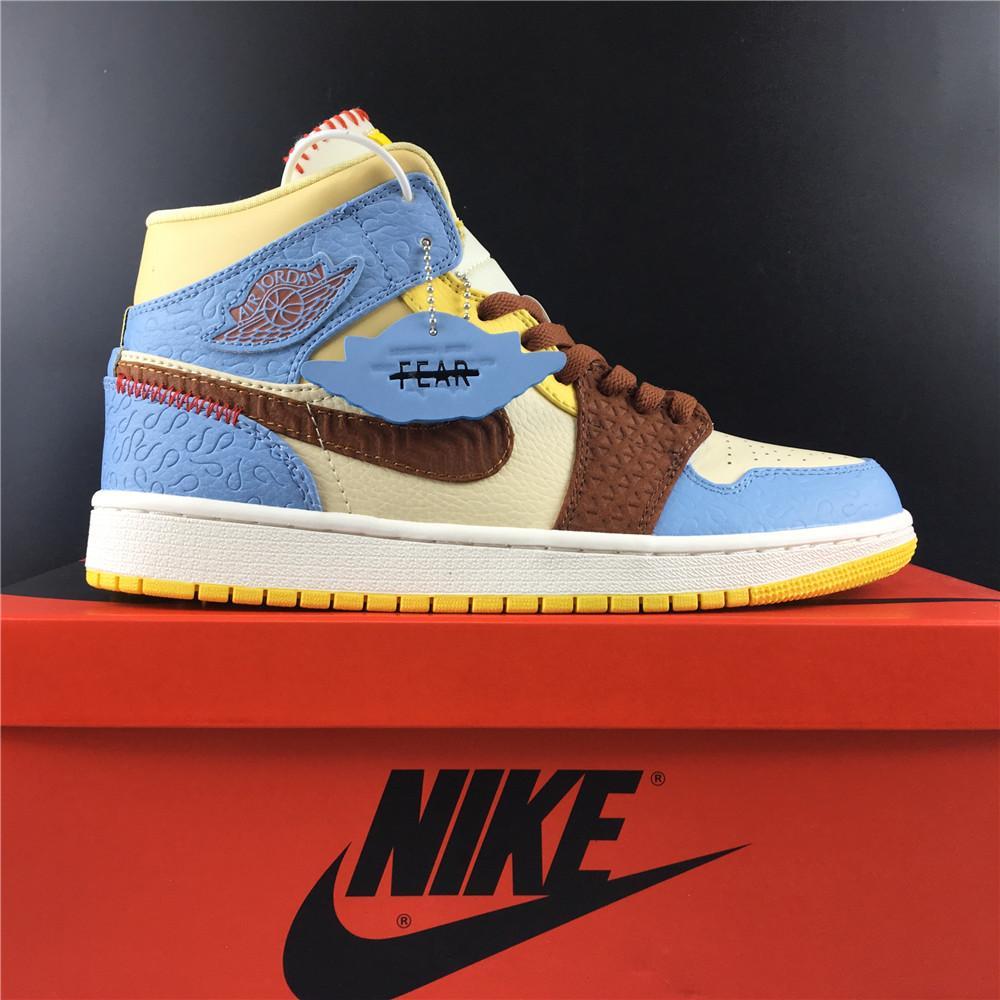 AJ 1 Mid SE Fearless Maison Chateau Rouge Shoes Sneakers - nk0000212 image 13