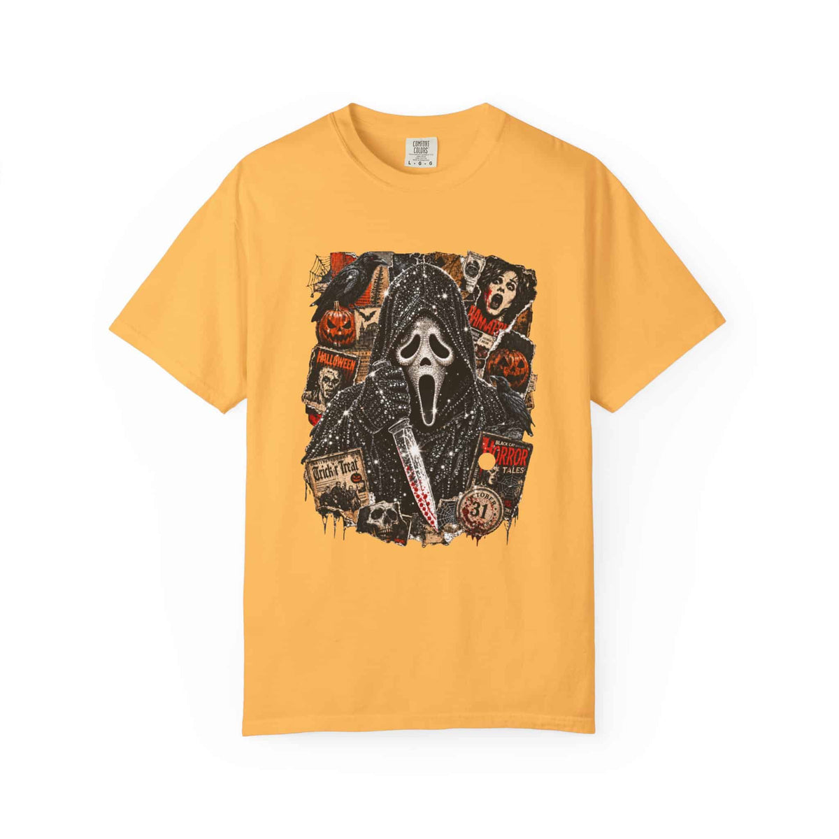 Halloween Horror Unisex Garment-Dyed T-shirt image
