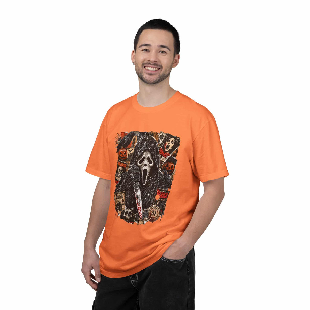 Halloween Horror Unisex Garment-Dyed T-shirt image 16