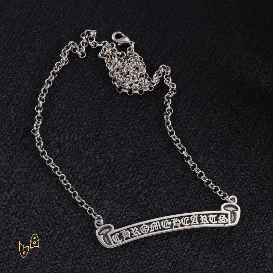 CH Scroll Label Chain Necklace - CH0019 image 4