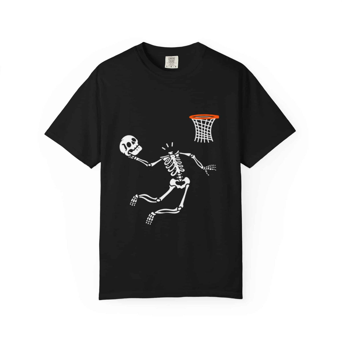 Halloween Basketball Skeleton Unisex Garment-Dyed T-shirt image