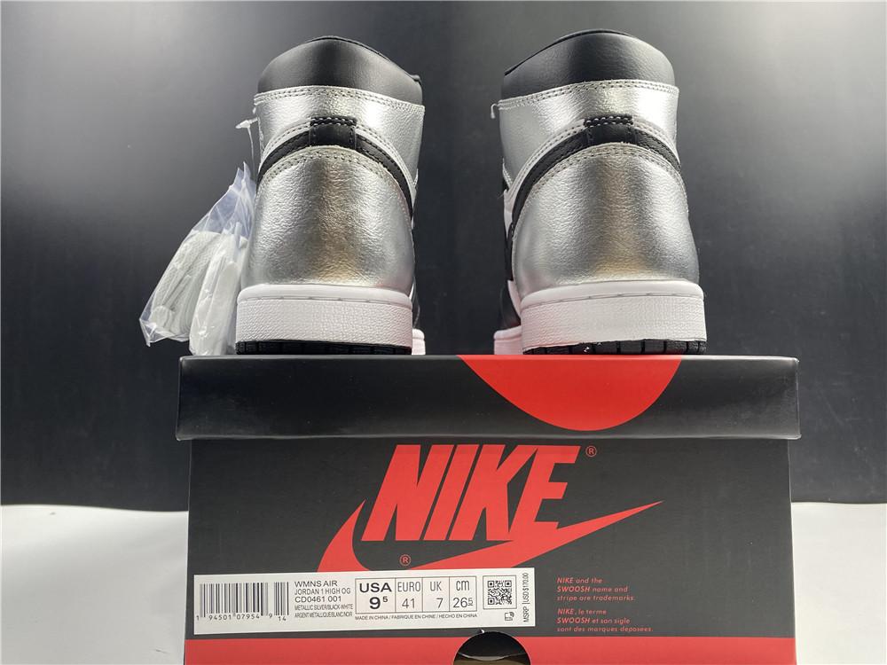 AJ 1 High OG WMNS Silver Toe Shoes Sneakers - nk0001426 image 15