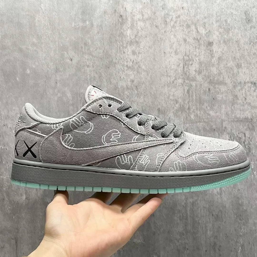 Travis Scott x KAWS x AJ 1 Low OG Cool Grey Shoes Sneakers – nk0004638 image 5