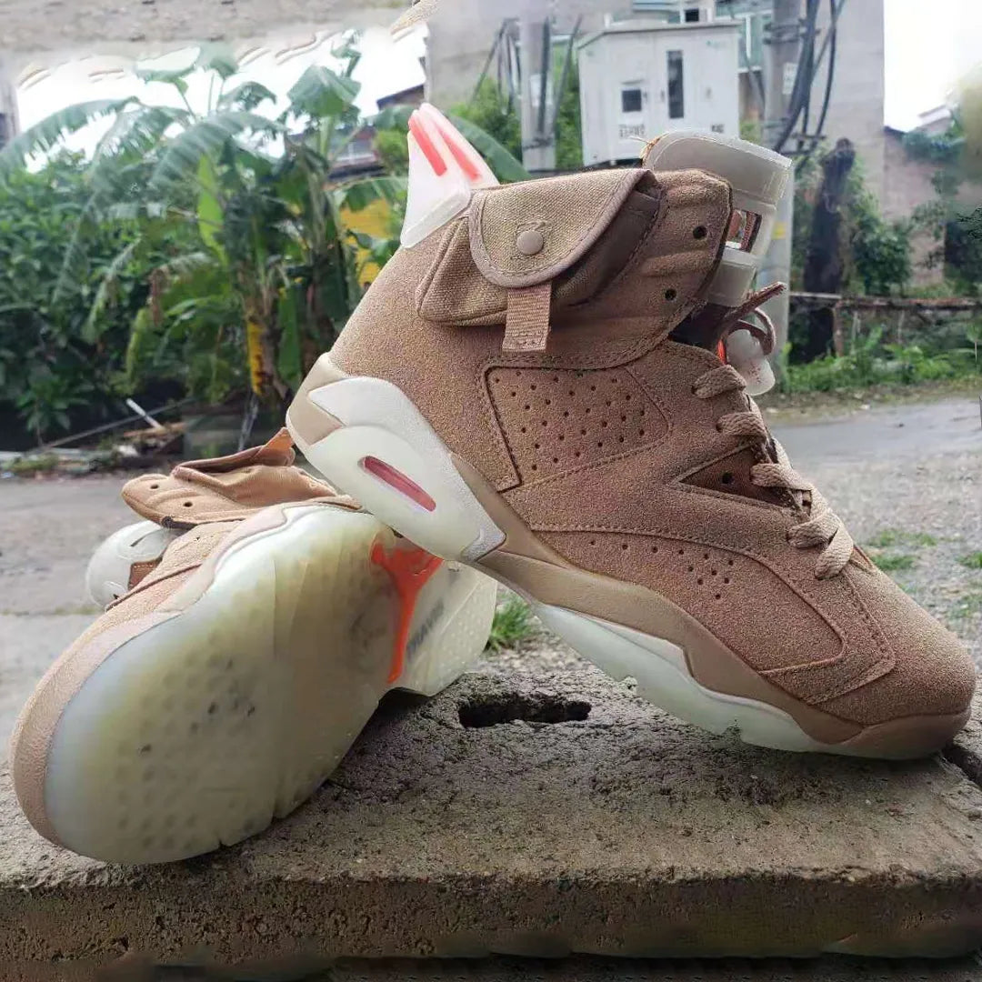 Travis Scott x AJ 6 British Khaki Shoes Sneakers – nk0001581 image 7