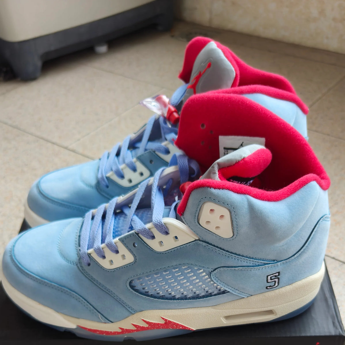 AJ 5 Retro Trophy Room Ice Blue Shoes Sneakers - nk0000146 image 3