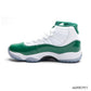 AJ 11 White Green Shoes Sneakers - nk0003951 image 1