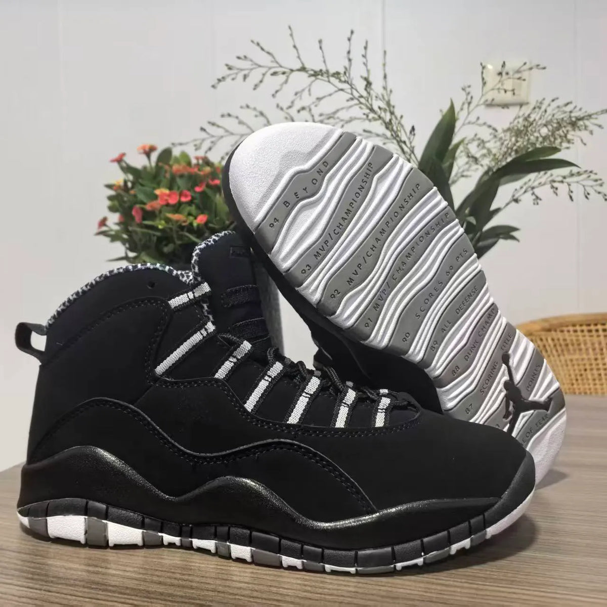 AJ 10 Black And White Stealth Shoes Sneakers - nk0004817 image 6