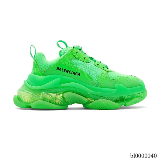 BLCG Triple S Clear Sole Neon Green Shoes Sneakers - bl0000040 image 0
