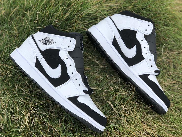 AJ 1 Mid White Black Shoes Sneakers - nk0000560 image 7