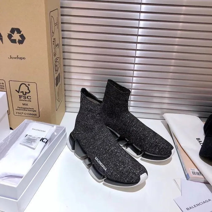 BLCG Speed 2.0 Recycled Knit Grey White Black Shoes Sneakers - bl0000011 image 4