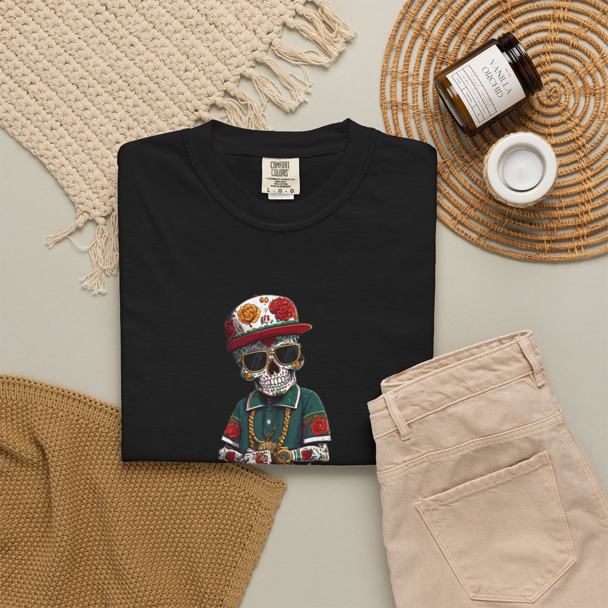 Skull Luxury Unisex Garment-Dyed T-shirt image 3