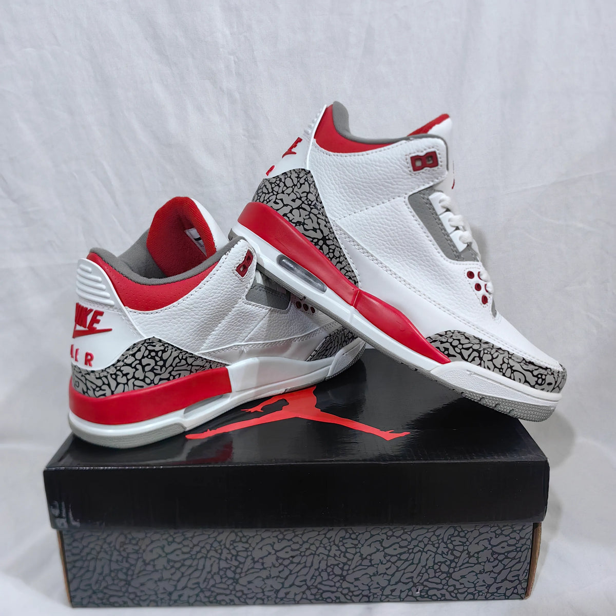 AJ 3 Retro Fire Red Shoes Sneakers - nk0002330 image 7