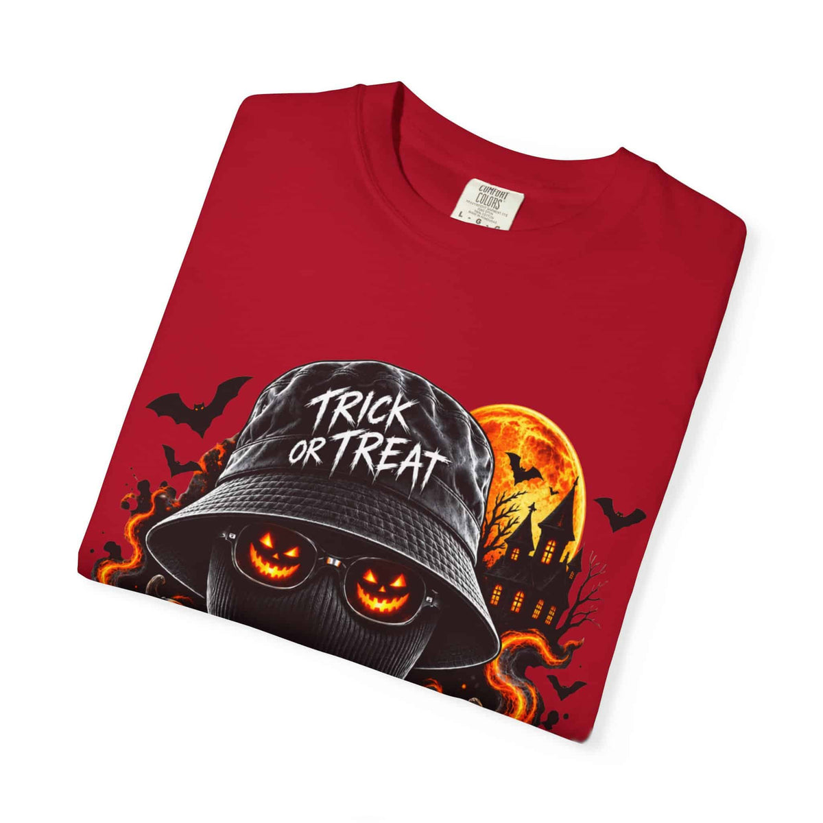 Spooky Streetwear Masked Unisex Garment-Dyed T-shirt image 50