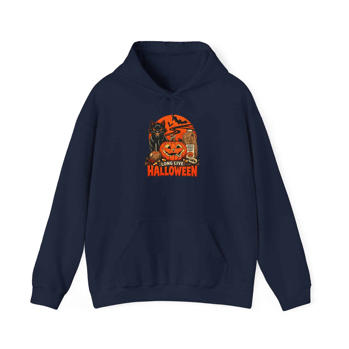 Midnight Cat Hooded Sweatshirt - XL, Navy image