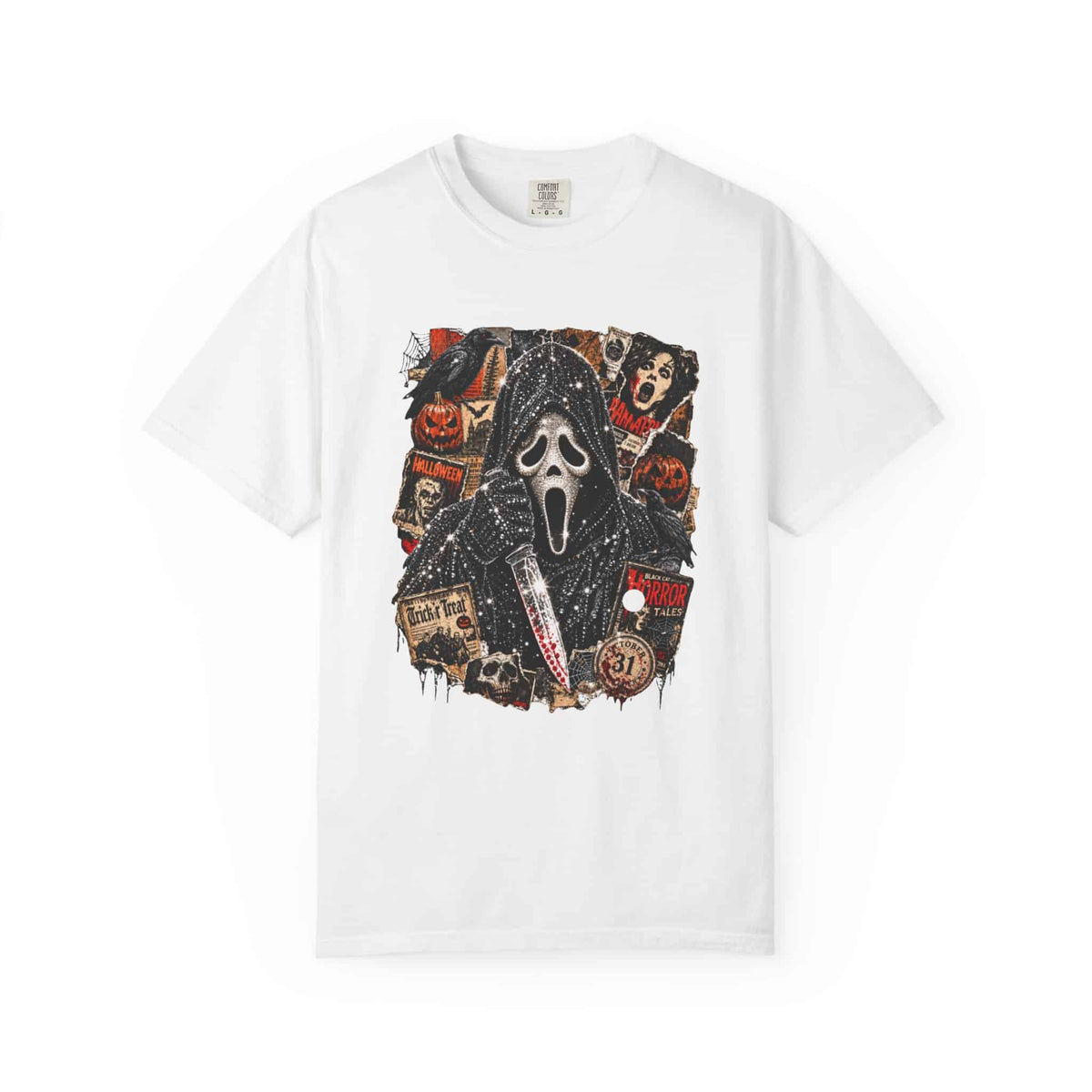 Halloween Horror Unisex Garment-Dyed T-shirt image