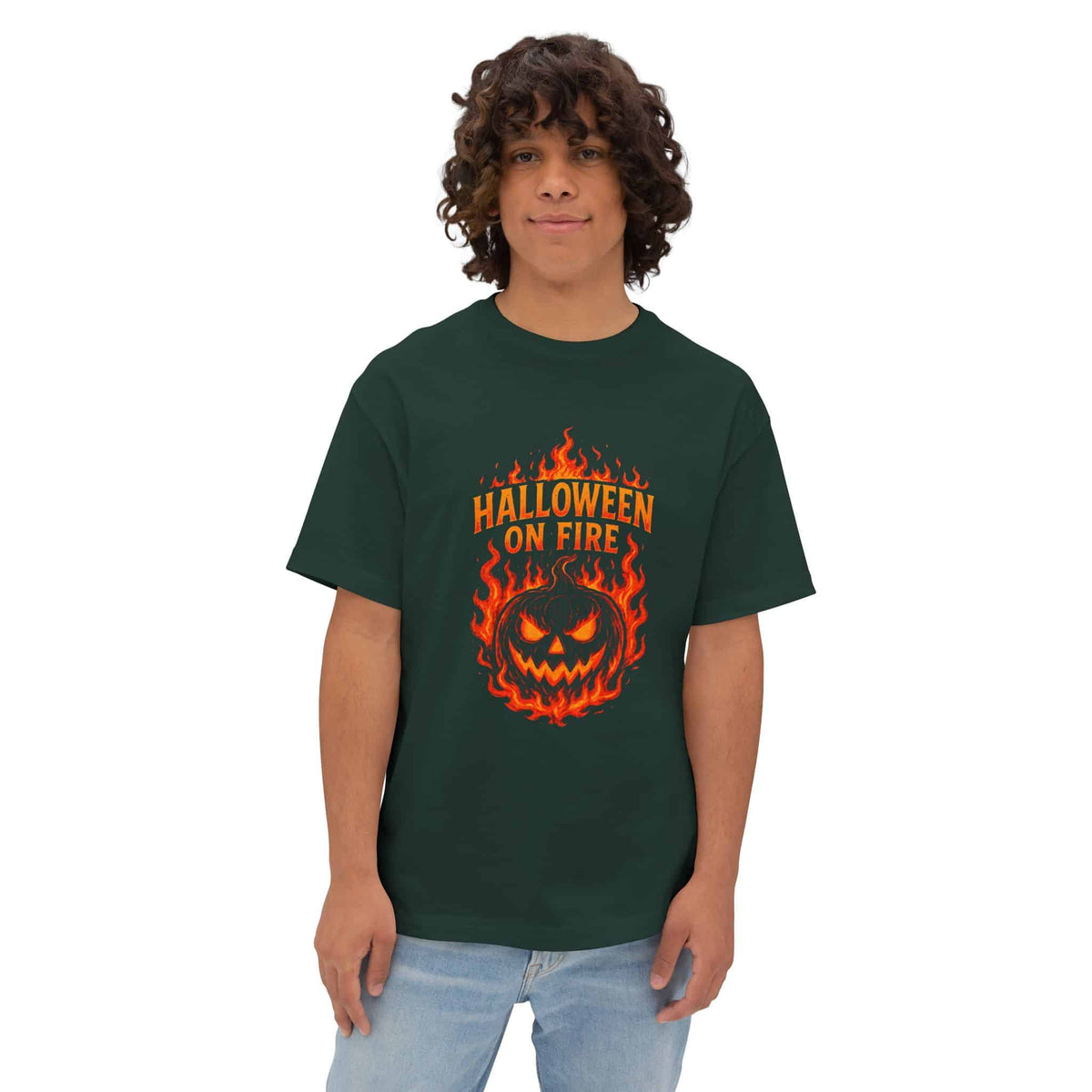 Halloween on Fire Unisex Oversized Boxy Tee image 28