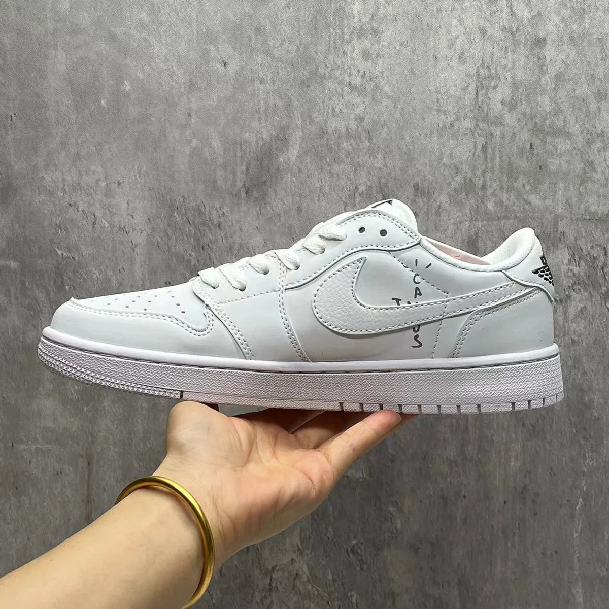 Travis Scott x AJ 1 Low White Party Shoes Sneakers - nk0004438 image 9