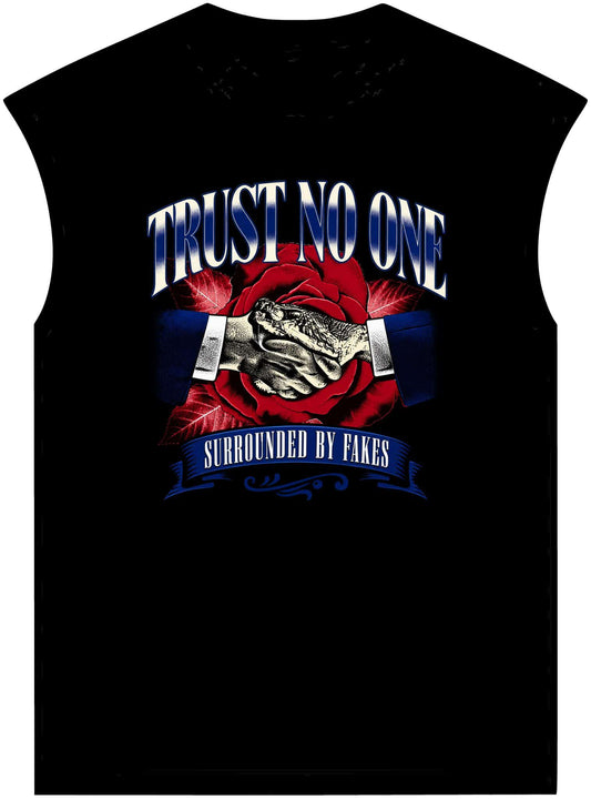 Graphic Print Unisex Garment-Dyed Muscle Tee – POD0037 image 0