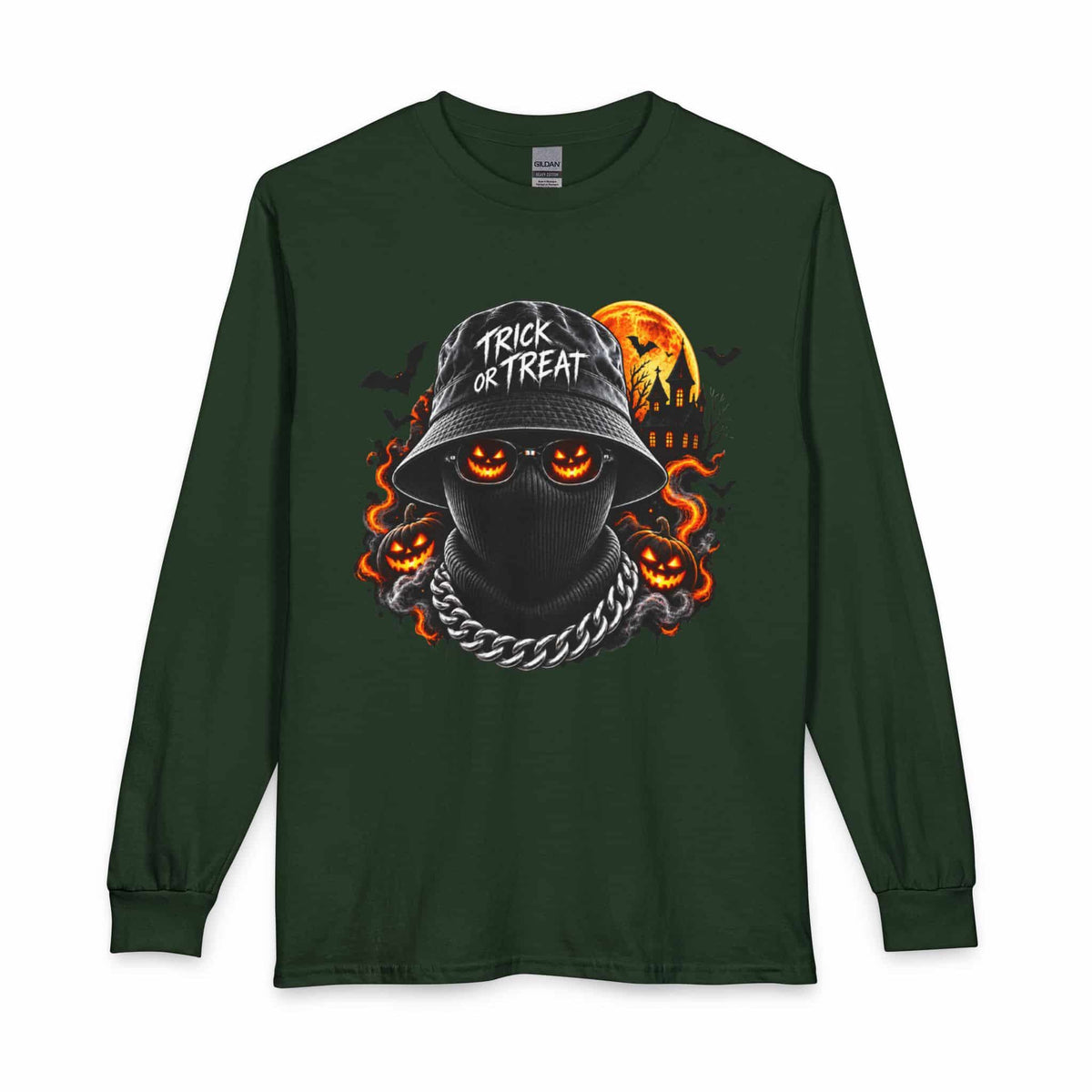 Spooky Streetwear Masked Long Sleeve T-Shirt image
