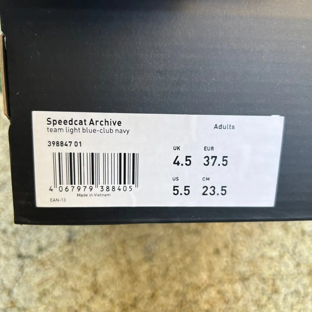PM Speedcat Archive Light Blue Club Navy Shoes Sneakers - pm0000011 image 7