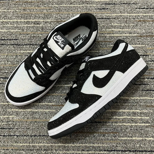 Dunk Low Black White Crystal Shoes Sneakers – nk0004834 image 2