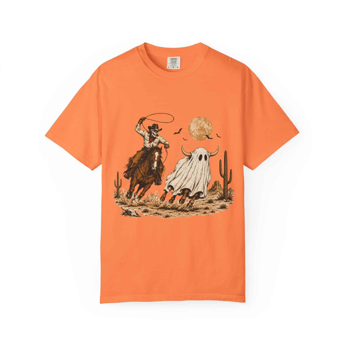 Halloween Basketball Skeleton Unisex Garment-Dyed T-shirt image