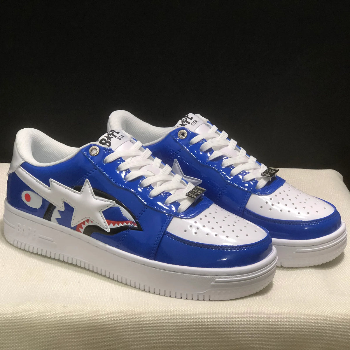 Bapesta Low M1 'Shark Face - Blue' Shoes Sneakers - nk0005526 image 4