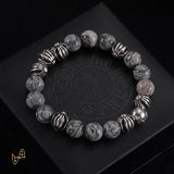 CH Grey Beaded Cross Bracelet - CH0069 image 0