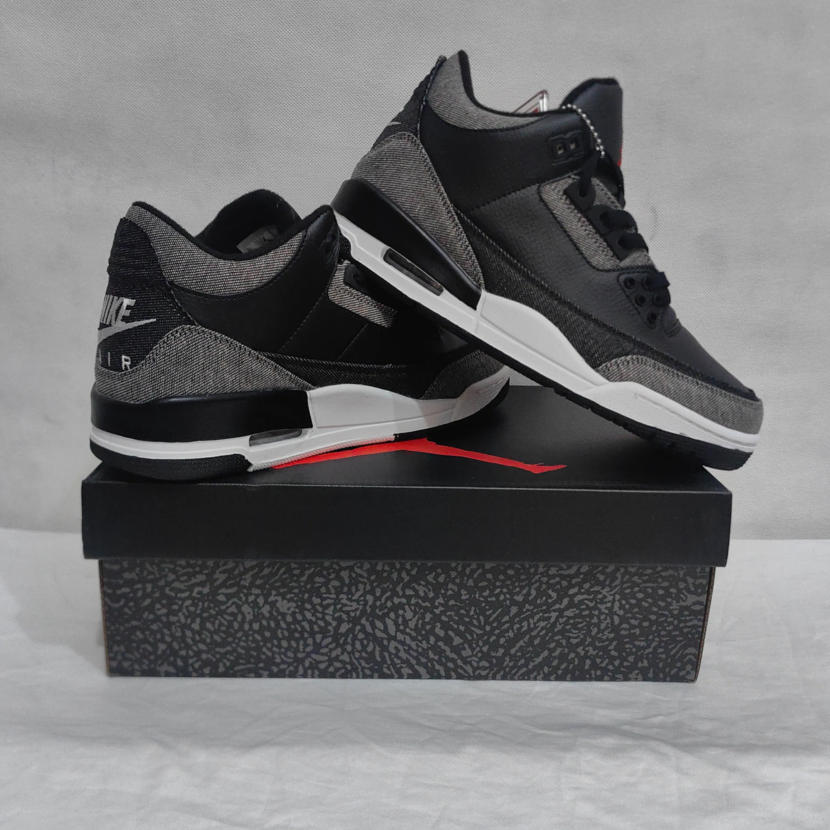 Levi’s x AJ 3 Black Denim Shoes Sneakers – nk0005001 image 11