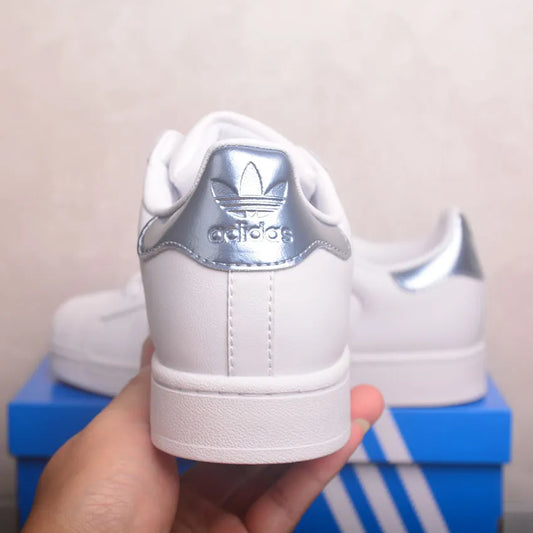 AD Superstar White Silver Metallic Shoes Sneakers - nk0005445 image 2