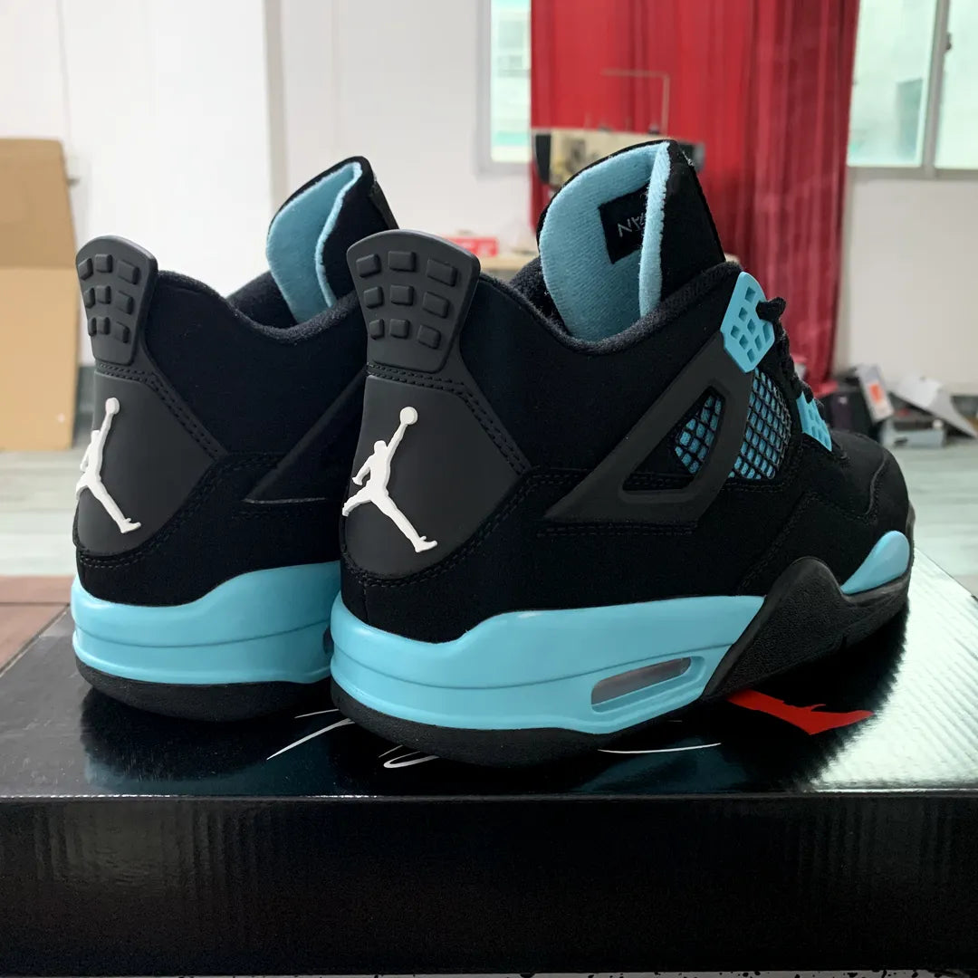 AJ 4 Black Cyan Shoes Sneakers - nk0004727 image 4