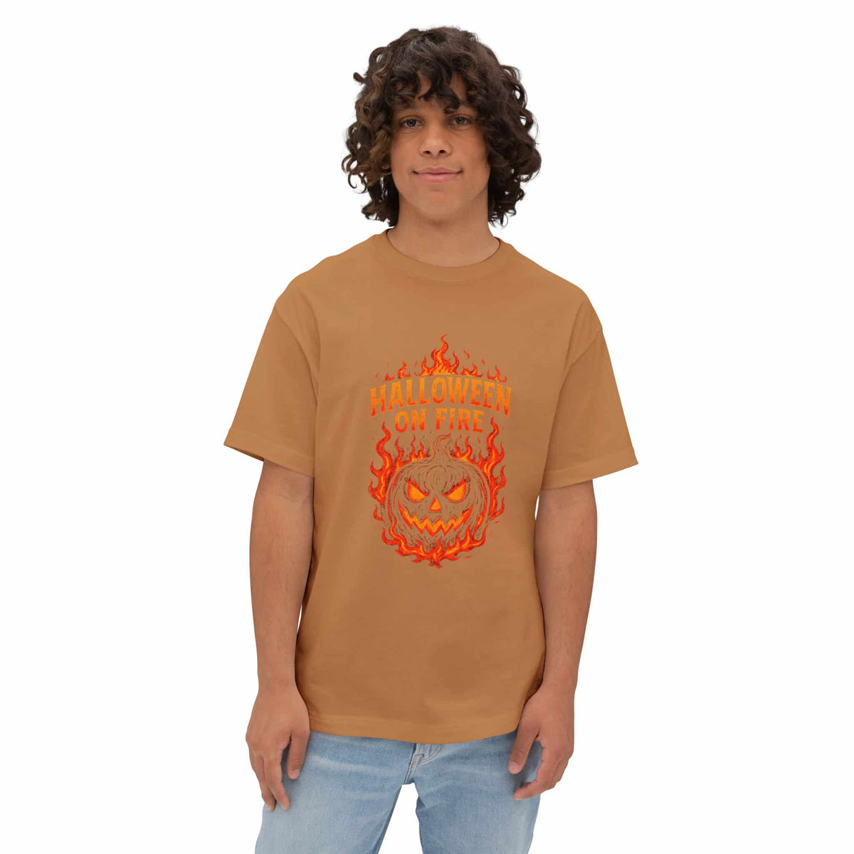 Halloween on Fire Unisex Oversized Boxy Tee image 22