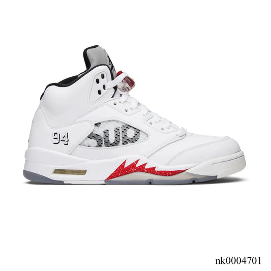 SUP x AJ 5 White Shoes Sneakers - nk0004701 image 0