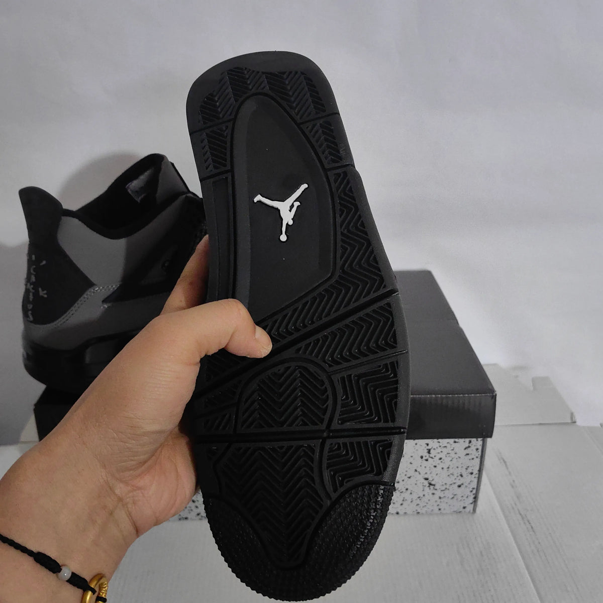 AJ 4 x Travis Scott Retro Dark Grey Black Shoes Sneakers - nk0005039 image 9