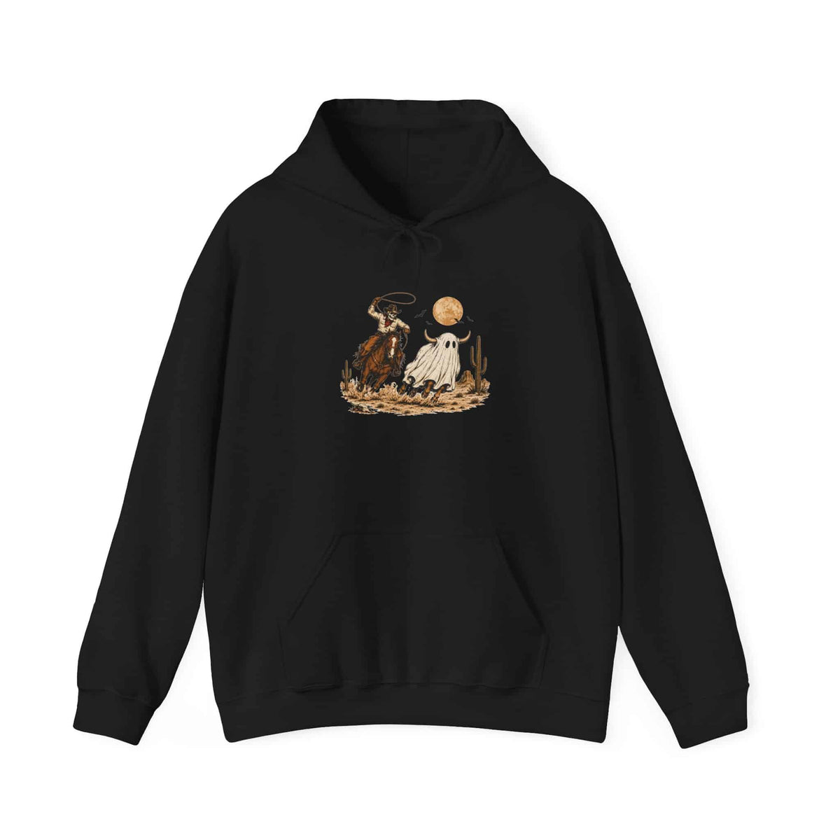 Halloween Cowboy Hooded Sweatshirt - S, Black image