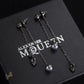 McQueen Silver Chain Skull Drop Earrings - MCQ0022 image 1