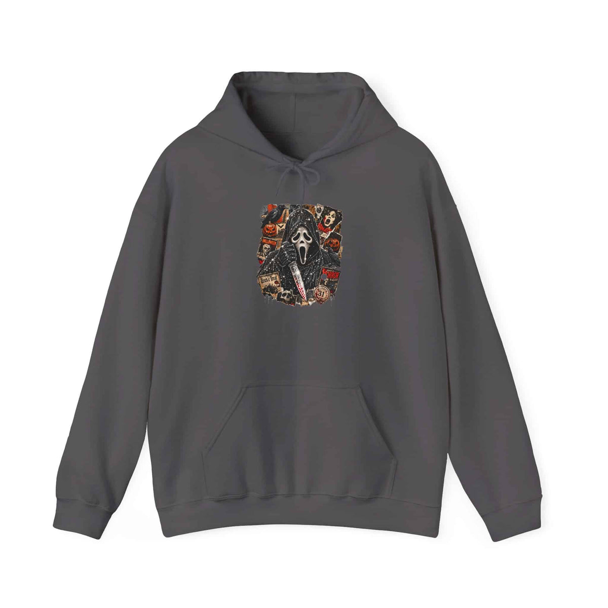 Halloween Horror Hooded Sweatshirt - S, Charcoal image