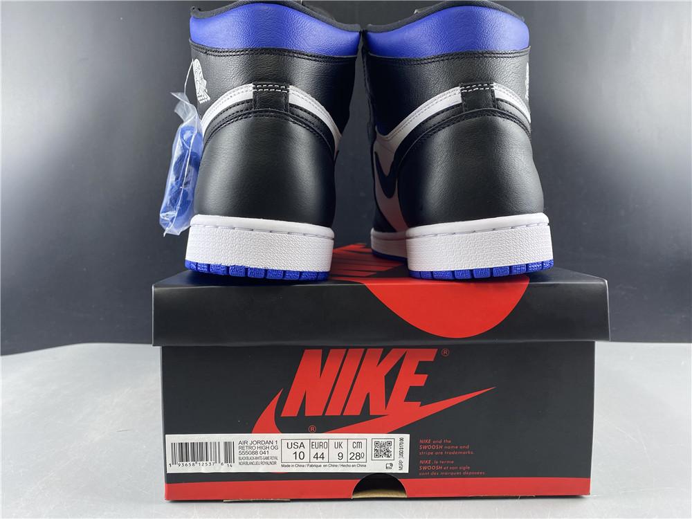 AJ 1 Retro High Black Game Royal Shoes Sneakers - nk0000685 image 10