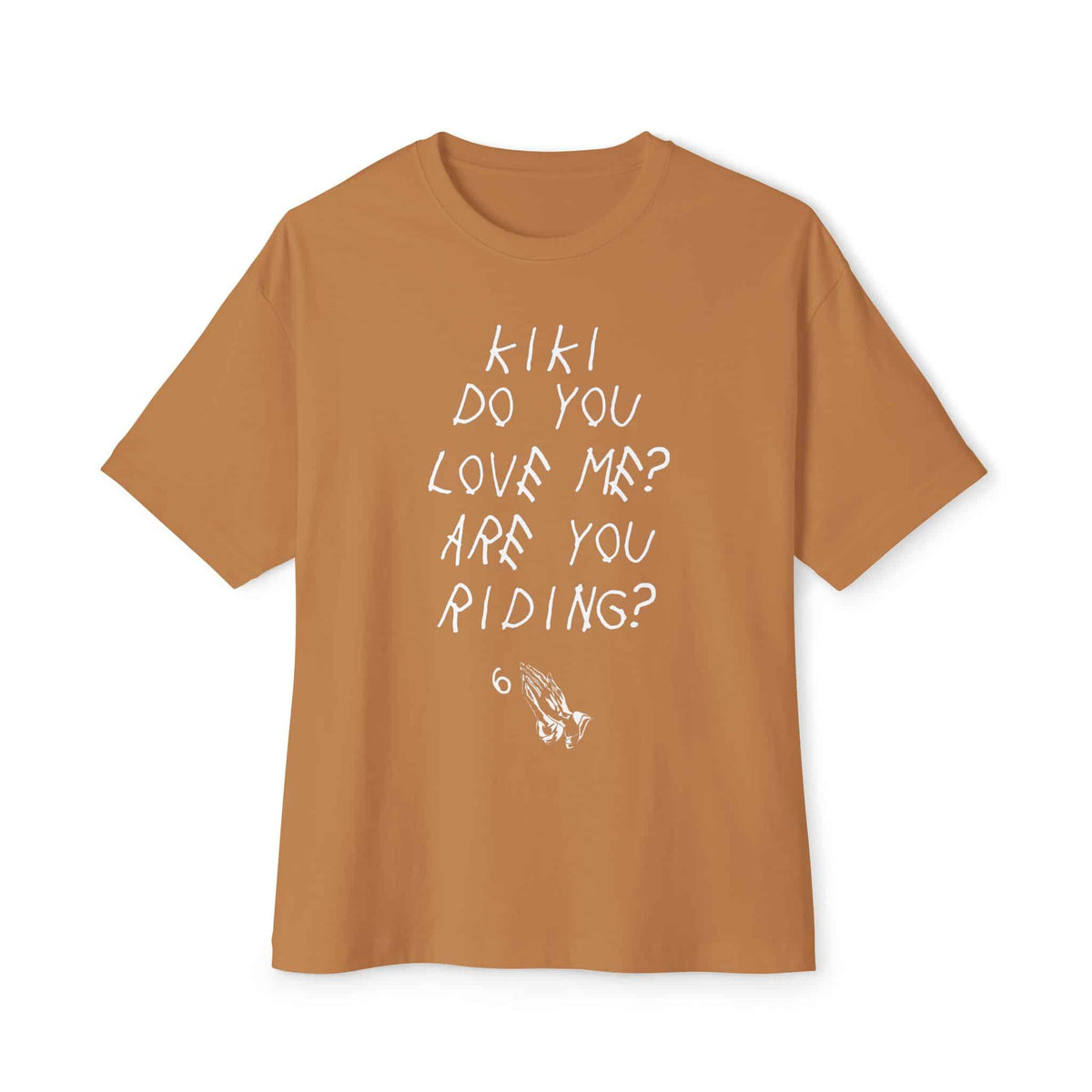 Kiki Loves Me Unisex Oversized Boxy Tee - Toast, S image